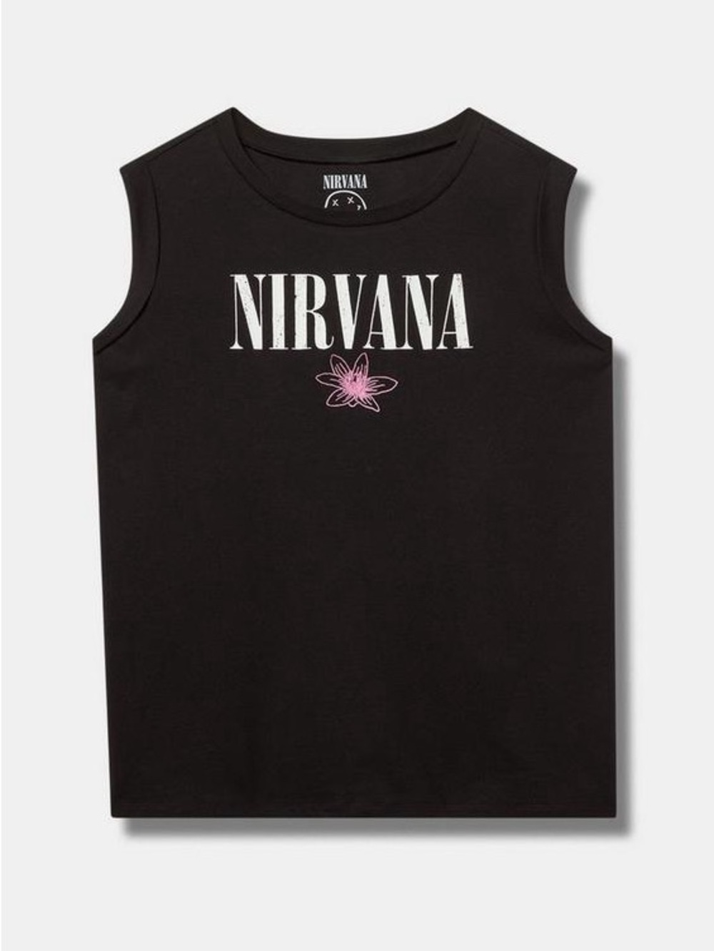 Nirvana Cotton Roll Sleeve Embroidered Tank size 2x